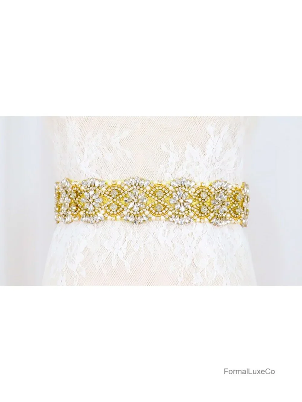 Rhinestone Wedding Belt Crystal Applique Bridal Sash for Dress